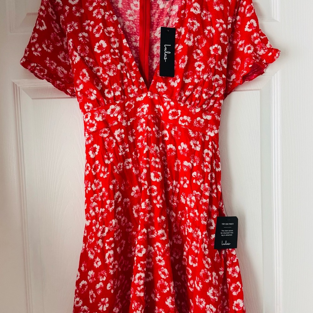 Red Floral Dress by Lulu's